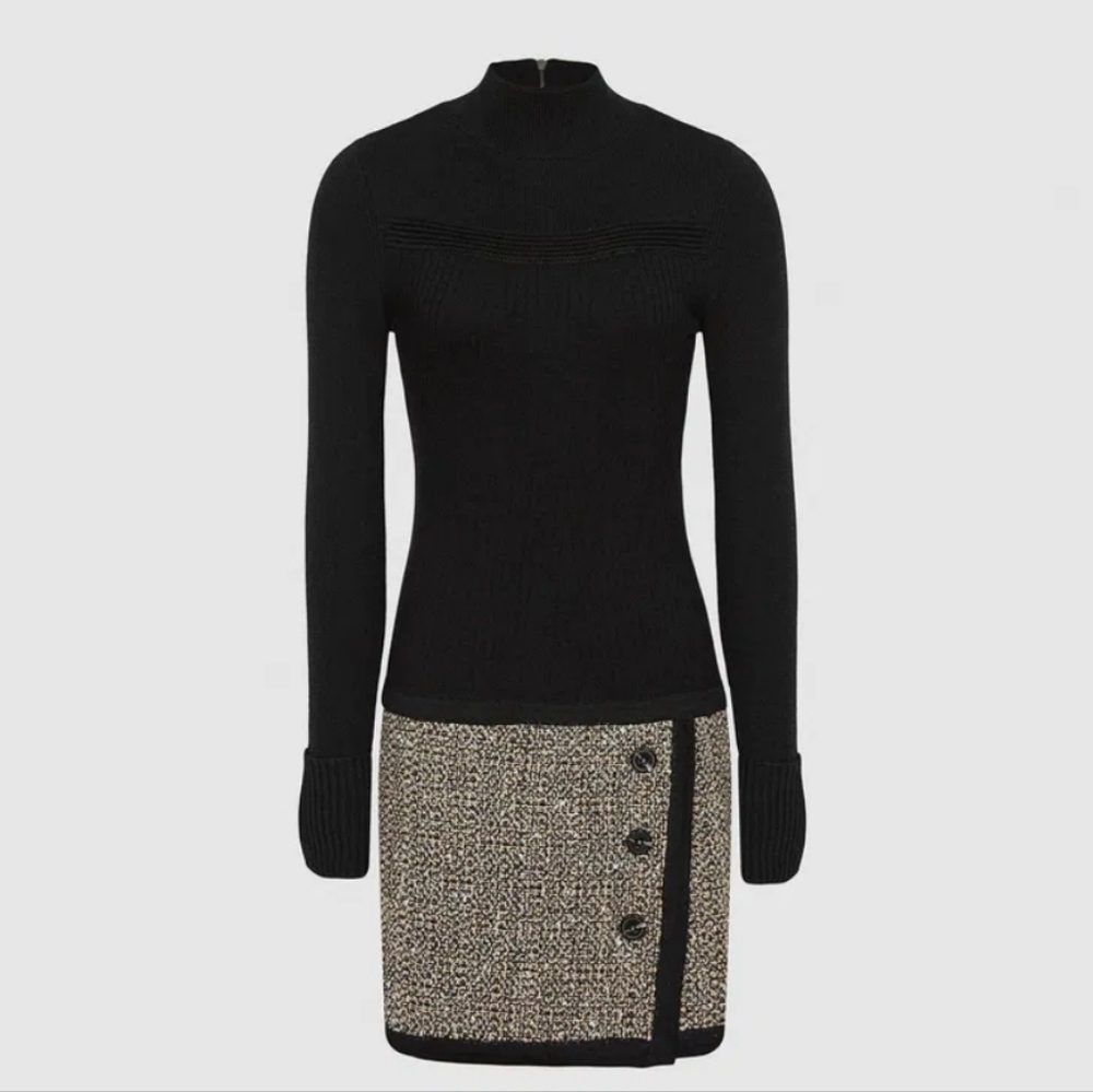SOLD-Reiss Kelly Black knitted Kelly dress